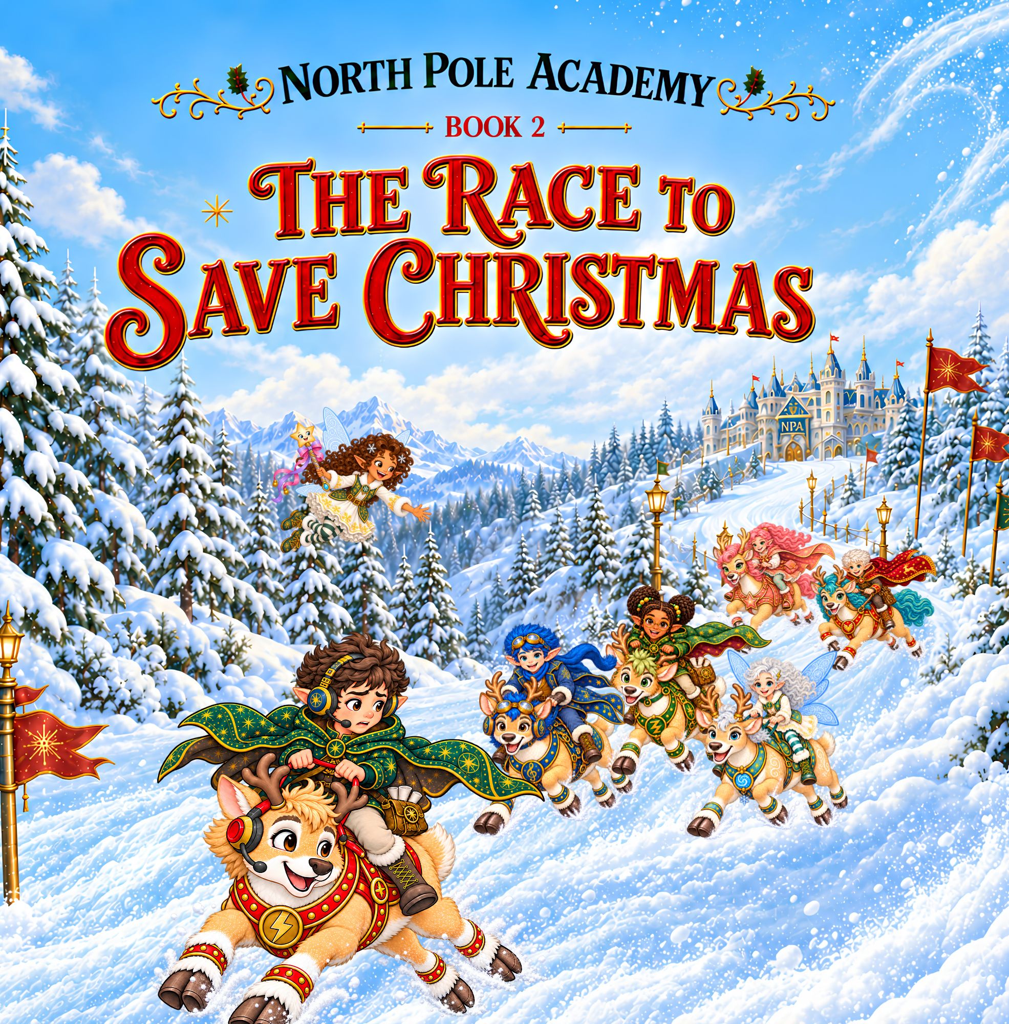 Cover of North Pole Academy Book 2, The Race to Save Christmas